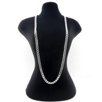 Corrente Masculina 70cm 6mm Largura Folheada Prata CR421