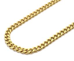 Corrente Masculina Aço Cirúrgico Dourada Groumet 60cm