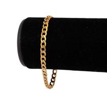 Corrente Masculina Banhada A Ouro 18k 70cm Grosso +ping Cruz+pulseira Grumet Corrente Masculina Banhada A Ouro 18k 70cm Grosso +ping Cruz+pulseira Grumet