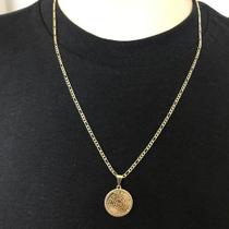 Corrente Masculina Banhada Ouro 18k Cordão 60cm Ping P Nosso Corrente Masculina Banhada Ouro 18k Cordão 60cm Ping P Nosso