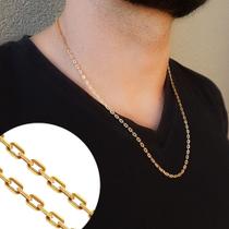 Corrente Masculina Cadeado Curta Ouro 18k 3mm Corrente Masculina Cadeado Curta Ouro 18k 3mm