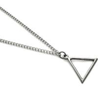 Corrente Masculina Colar De Triangulo Prata Corrente Masculina Colar De Triangulo Prata