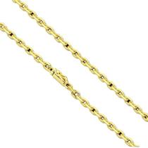 Corrente Masculina Cordão Dourado Estilo Cadeado 4,5mm Banhada a Ouro 60 cm