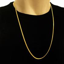 Corrente Masculina Cordão Lacraia 2mm Fina Banhada Ouro 18k Corrente Masculina Cordão Lacraia 2mm Fina Banhada Ouro 18k