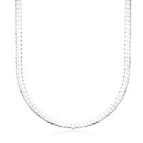 Corrente Masculina de Prata 925 Grumet Dupla 70cm de Prata Italiana 925