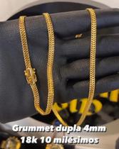 Corrente masculina dourada grummet dupla 10mm Corrente masculina dourada grummet dupla 10mm