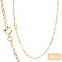 Corrente Masculina Elo Português Banhada A Ouro 2Mm X 70Cm