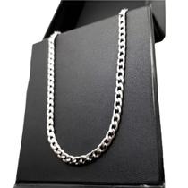 Corrente masculina em aço inoxidável groumet cordão em inox 4mm 70cm colar CESG80