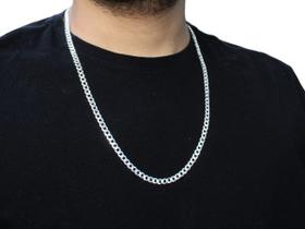 Corrente Masculina Escama De Peixe Italiana 60cm De Prata 925 Maciça