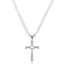 Corrente Masculina Grumet 70 Pingente Cruz Toretto Prata 925