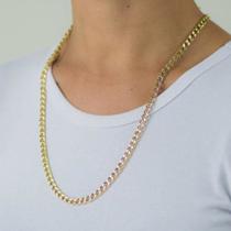 Corrente masculina grumet folheada com fecho gaveta