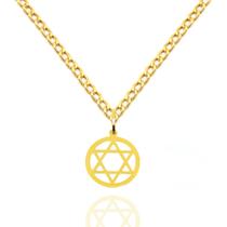 Corrente Masculina Grumet + Pingente Estrela Davi Ouro 18k 60 cm Corrente Masculina Grumet + Pingente Estrela Davi Ouro 18k 60 cm