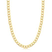 Corrente Masculina Malha Groumet Trabalhada Folheada a Ouro Corrente Masculina Malha Groumet Trabalhada Folheada a Ouro