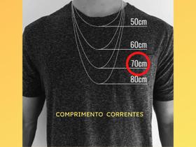 Corrente Masculina Moeda Antiga Banhada a ouro 18k, "Tudo Posso Naquele que me Fortalece", Garantia de 1 ano.