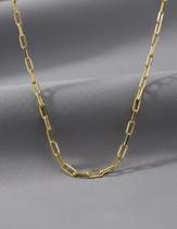 Corrente Masculina Neromen Brecia Banho Ouro 18k 70cm