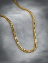 Corrente Masculina Neromen Grumet Duplo Banho Ouro 18k 70cm