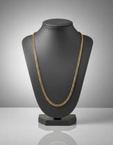 Corrente Masculina Neromen Grumet Fina Banho Ouro 18k 60cm