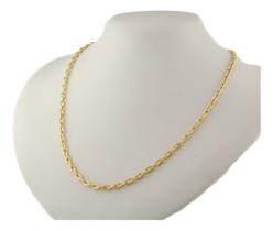 Corrente Masculina Ouro 18k 50 Cm Cordão Cadeado 4.3. Linda Corrente Masculina Ouro 18k 50 Cm Cordão Cadeado 4.3. Linda