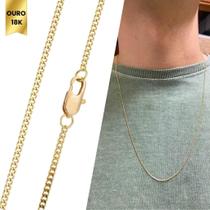 Corrente Masculina Ouro 18k Grumet Cordão Colar Ouro
