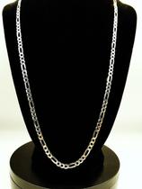 Corrente Masculina Prata 925 3x1 60cm 4mm 10,5g - Estilo e Durabilidade para Homens