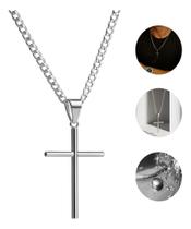 Corrente Masculina Prata 925 + Pingente Cruz