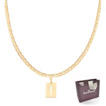 Corrente Masculina Rommanel 530614 Diamantada Com Pingente Cruz 540104 Banhados Ouro 18k Corrente Masculina Rommanel 530614 Diamantada Com Pingente Cruz 540104 Banhados Ouro 18k