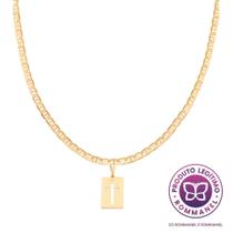 Corrente Masculina Rommanel Diamantada Tamanho 60cm Com Pingente Cruz Corrente Masculina Rommanel Diamantada Tamanho 60cm Com Pingente Cruz