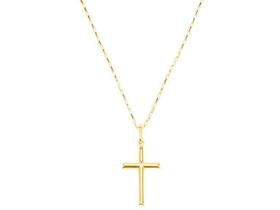 Corrente Masculino De 70cm E Crucifixo Ouro 18k 750 Corrente Masculino De 70cm E Crucifixo Ouro 18k 750