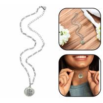 Corrente Medalha Das Duas Cruzes Inox Feminina 22 Mm