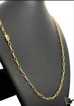 Corrente Meia Cana 5Mm - Banhada A Ouro 18K