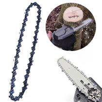 Corrente Mini Motosserra 14 Dentes Reposiçao 4 Polegadas Resistente Metal Ferramenta Multiuso Arvore Madeira Bambu Obra Carpintaria