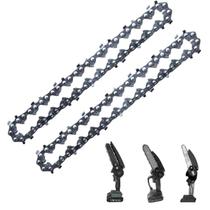 Corrente Mini Motosserra 18 Dentes Kit 2 Peça 6 Polegadas Reposiçao Serra Serrilha Obra Jardinagem Carpintaria