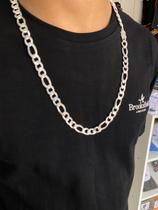 Corrente modelo 3x1 10mm 70cm Prata mista nacional 925 cordão masculino prata 925