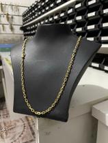 Corrente modelo cadeado com quina medindo 5 mm de espessura fecho canhão Corrente modelo cadeado com quina medindo 5 mm de espessura fecho canhão