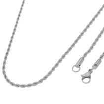 Corrente Modelo Elo Baiano De Aço Inox Cinza 60 Cm Corrente Modelo Elo Baiano De Aço Inox Cinza 60 Cm