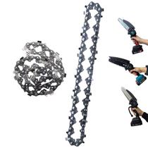 Corrente Motosserra Eletrica Mini 6 Polegadas Kit 2 Uni 18 Dentes Reposiçao Ferramenta Serra Serrilha Obra Jardim