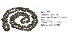 Corrente Motosserra Sabre 20 39 dentes - Nakashi 5562020