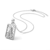 Corrente Nossa Senhora Prata Cravejada Pedras Brilhante Chique Luxo 50cm Colar Corrente Nossa Senhora Prata Cravejada Pedras Brilhante Chique Luxo 50cm Colar