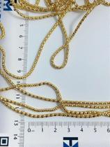 Corrente Oca 3mm de Diâmetro - Tipo Abacaxi - Banho Ouro 2 Milésimos com Verniz - 1 Metro Corrente Oca 3mm de Diâmetro - Tipo Abacaxi - Banho Ouro 2 Milésimos com Verniz - 1 Metro
