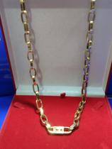 Corrente Ouro 18 Kiilates Peso 11 Gramas 5 mm 60 Cm Oco resistente