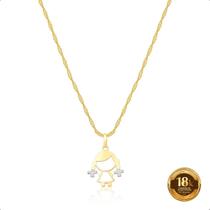 Corrente Ouro 18k E Pingente Menina Corrente Ouro 18k E Pingente Menina