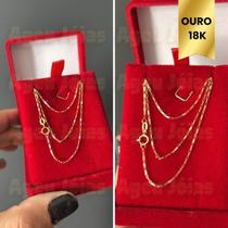 Corrente Ouro 18k Tijolinho Unissex Cordão Colar Masculino Maciço Corrente Ouro 18k Tijolinho Unissex Cordão Colar Masculino Maciço