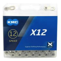 Corrente para bicicletas KMC 12Velocidades X 12 - 126 Elos PRATA