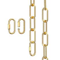 Corrente para luminária Garini 1,8 m dourada ajustável em metal Corrente para luminária Garini 1,8 m dourada ajustável em metal