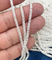 Corrente Peruana 3,2mm - 50 Milésimos de Prata 1000 - 1 Metro - Semi Joia Corrente Peruana 3,2mm - 50 Milésimos de Prata 1000 - 1 Metro - Semi Joia