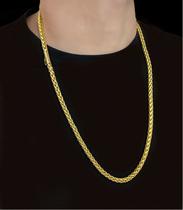 Corrente Peruano 8mm - Banhada a ouro 18k