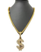 Corrente Peruano 8mm + Pingente Dinheiro- Banhado a Ouro 18k Corrente Peruano 8mm + Pingente Dinheiro- Banhado a Ouro 18k