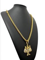 Corrente Peruano 8Mm + Pingente Tio Patinhas -Banhado A Ouro