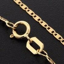 Corrente Piastrine 45cm Pingente Coração De Ouro 18k 750