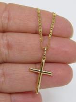 Corrente Piastrine 70cm + Pingente Crucifixo 2.7cm Ouro 18k 750 Corrente Piastrine 70cm + Pingente Crucifixo 2.7cm Ouro 18k 750